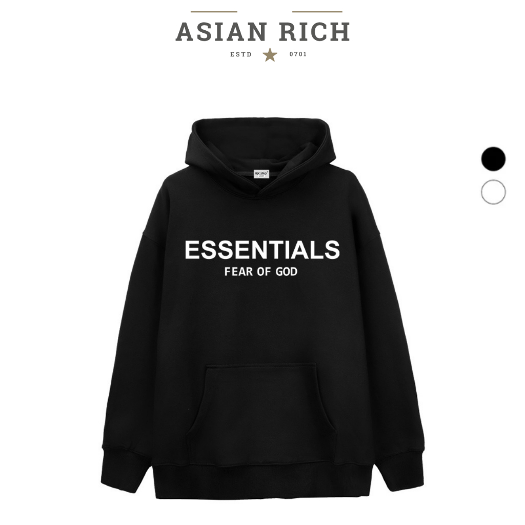 Áo Hoodie Asian Rich Premium Nỉ Essentials Fear Of God