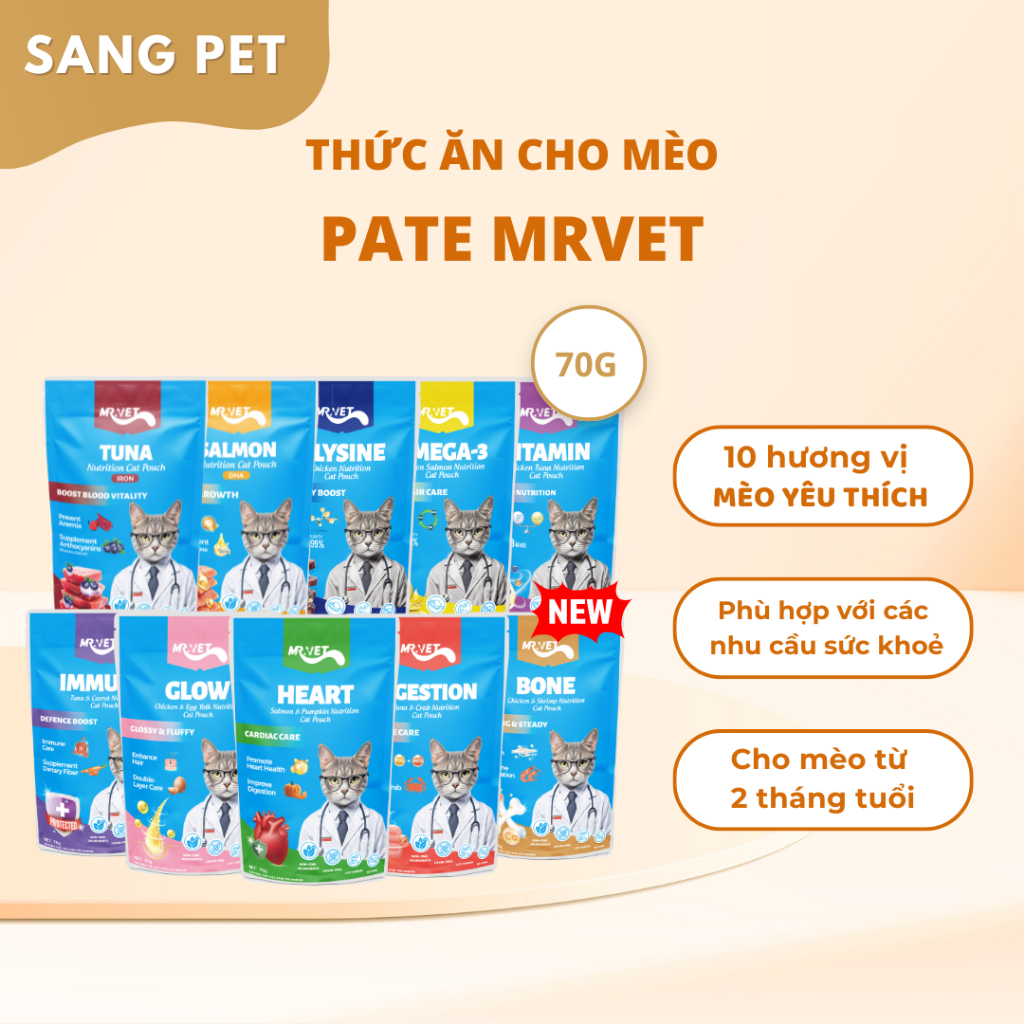 Pate Cho Mèo MRVET - Gói 70g