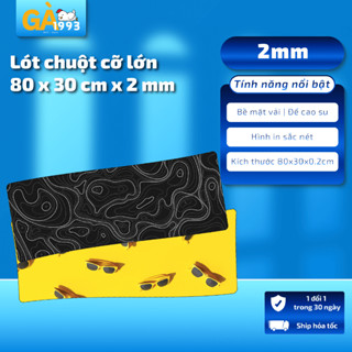 Lót chuột phím tắt văn phòng, pad chuột cỡ lớn 80x30cm dày 2mm nhiều mẫu mã đa dạng
