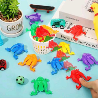 Bộ 10 Chú Ếch Nhựa Nhún Nhảy - Đồ Chơi Vui Nhộn Cho Bé