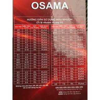 Màu nhuộm tóc OSAMA (không có oxy đi kèm)