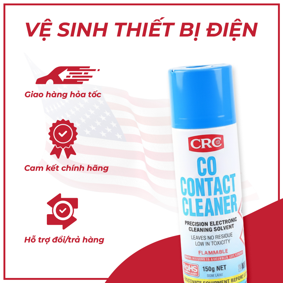 CRC Co Contact Cleaner - 2015, 2016 - Chất tẩy rửa tiếp điểm điện