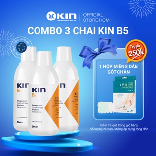  Combo 3 Chai Nước Súc Miệng KIN B5 Sạch Mảng Bám Ngừa Tụt Nướu Dùng Hàng Ngày 500ml x 3 