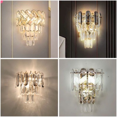 Đèn tường MONSKY CAVIS pha lê cao cấp trang trí nhà cửa, quán cafe hiện đại - kèm bóng LED 3 màu