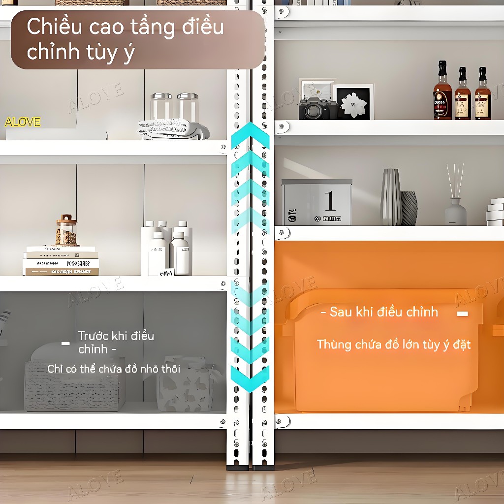 ALOVE Kệ sắt đa năng 200x40x180cm đen trắng để đồ nhà kho phòng khách chịu lực tốt bắt vít chắc chắn | BigBuy360 - bigbuy360.vn