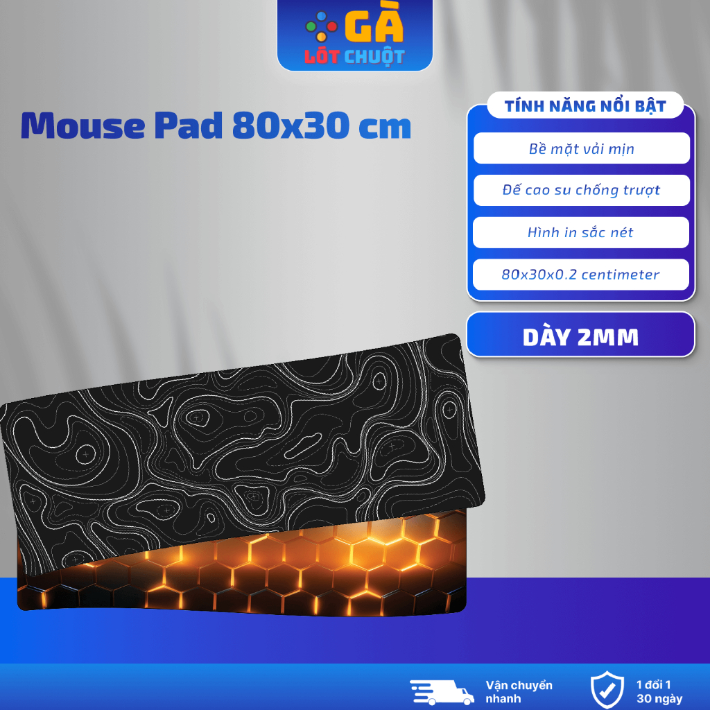 Tấm lót chuột bàn máy tính, lót chuột cỡ lớn 80x30 dày 2mm đa dạng mẫu mã hoa tiết sắc nét