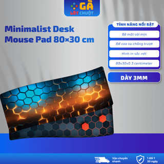  Tấm lót chuột minimalism in sắc nét Pad chuột cỡ lớn 80x30cm dày 3mm đế cao su chống trượt mặt vải mịn mà 