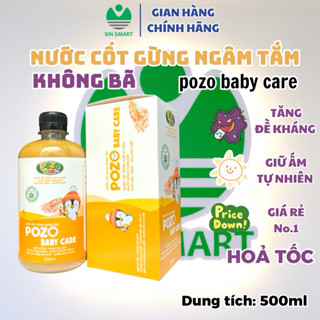  Nước Cốt Gừng Ngâm Tắm Pozo Baby Care 500ml - Giữ Ấm Tự Nhiên Bảo Vệ Da Bé Khỏe Mạnh Sin Smart 