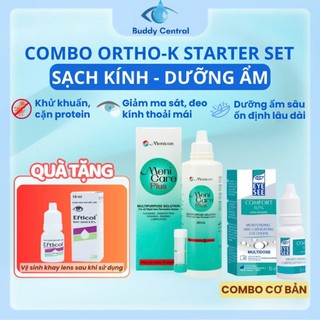  Combo ORTHO-K STARTER : 1 nước nhỏ mắt Avizor Eye See Comfort 15ml & 1 nước ngâm Menicare Plus 250ml 