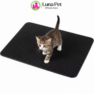  Thảm hứng cát mèo dày Luna Pet TCM01- Thảm chống văng cát cho nhà vệ sinh khay chậu cát mèo 