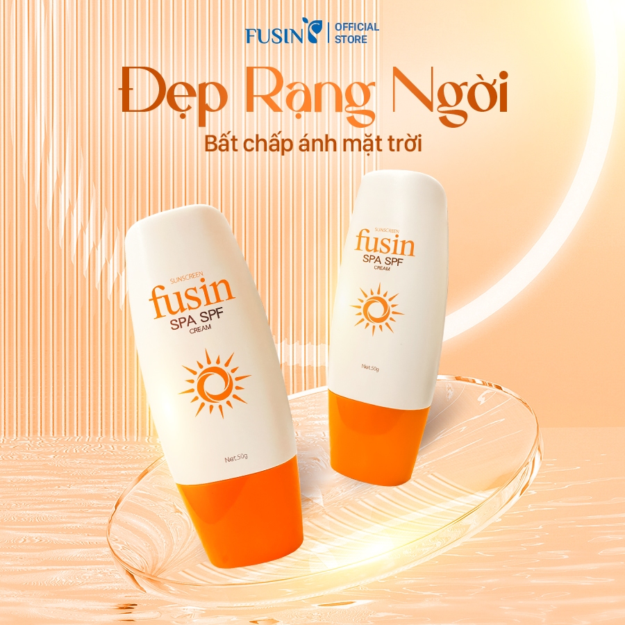 Kem chống nắng kiềm dầu nâng tone cho da dầu FUSIN SPA SPF - Lọ 50g