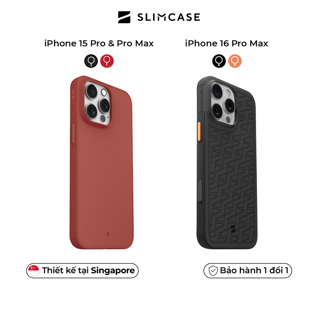 Ốp lưng SPORT iPhone 15 Pro / 15 Pro Max & 16 Pro Max SLIMCASE - Chống sốc, chống trượt, hỗ trợ sạc 