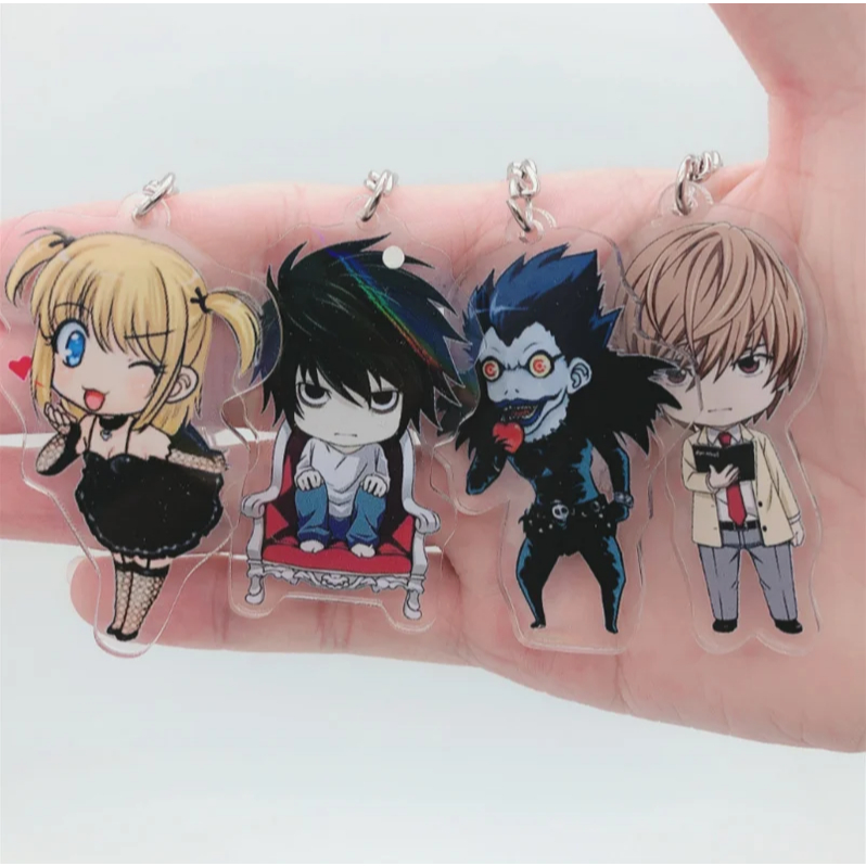 Móc khóa Anime DEATH Yagami Light kira chất liệu acrylic trong suốt