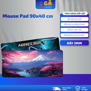  Miếng lót chuột cỡ lớn 90x40cm,lót chuột bàn phím dày 3mm bo viền mặt vải min đế cao su bền 
