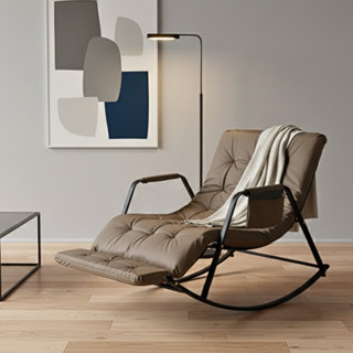  Ghế Bập Bênh Thư Giãn Cho Mẹ Bỉm Sữa Có Kệ Massage Chân Ghế Bập Bênh Đôi Da PU Đệm Dày Êm Ái Khung Thép Dày Dặn 