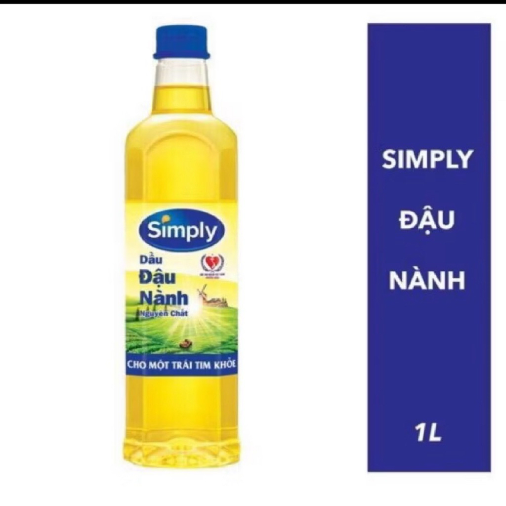 Dầu Nành Simply 1L và Dầu Cái Lân 1L