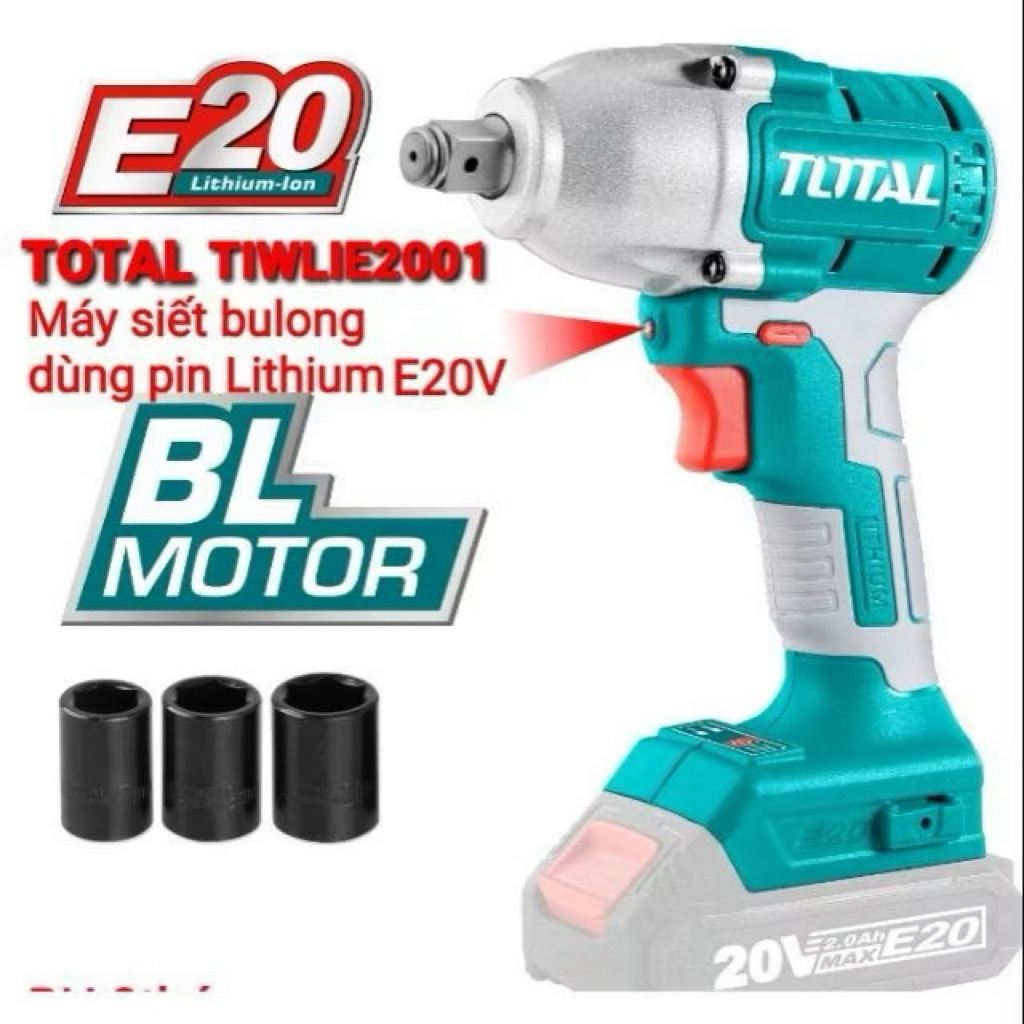 Máy siết bu lông dùng pin 20V Lithium ion E20 Total TIWLIE2001/ Pin E20 Total/ thân máy