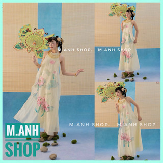 Yếm Chụp Tết Họa Tiết Hoa Sen Cao Cấp Mặc Lể Tết Xinh Đẹp
