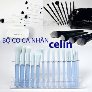  Bộ Cọ Trang Điểm Celin12 Cọ Lông Thú Mềm Mịn Có Kèm Bao Da Đủ 3 Màu 