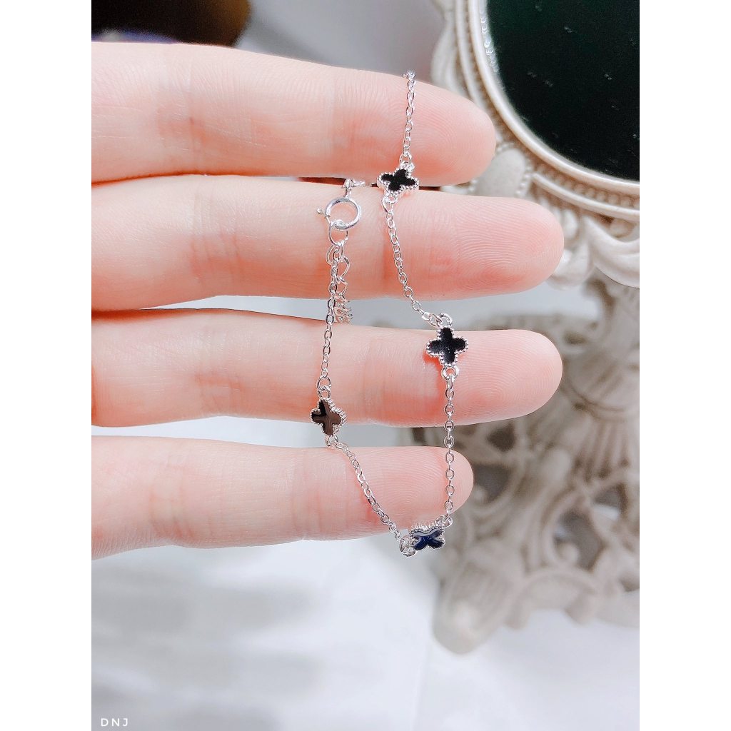 Lắc tay 4 lá bạc nhỏ xinh