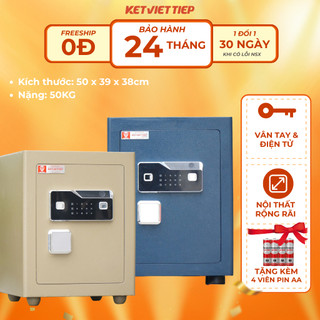  Két Sắt Việt Tiệp Siêu Cường Khóa Vân Tay Điện Tử KVTSC66-VT 50KG Bảo Mật Cao Cấp  Freeship Toàn Quốc  