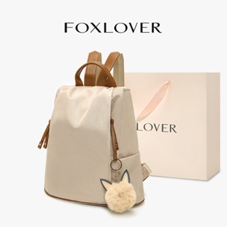 FOXLOVER Balo nữ chống trộm nhẹ chống nước màu đen mơ