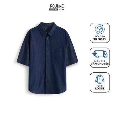 Áo Sơ Mi Denim Unisex Form Loose - Routine 10S25DSHU054