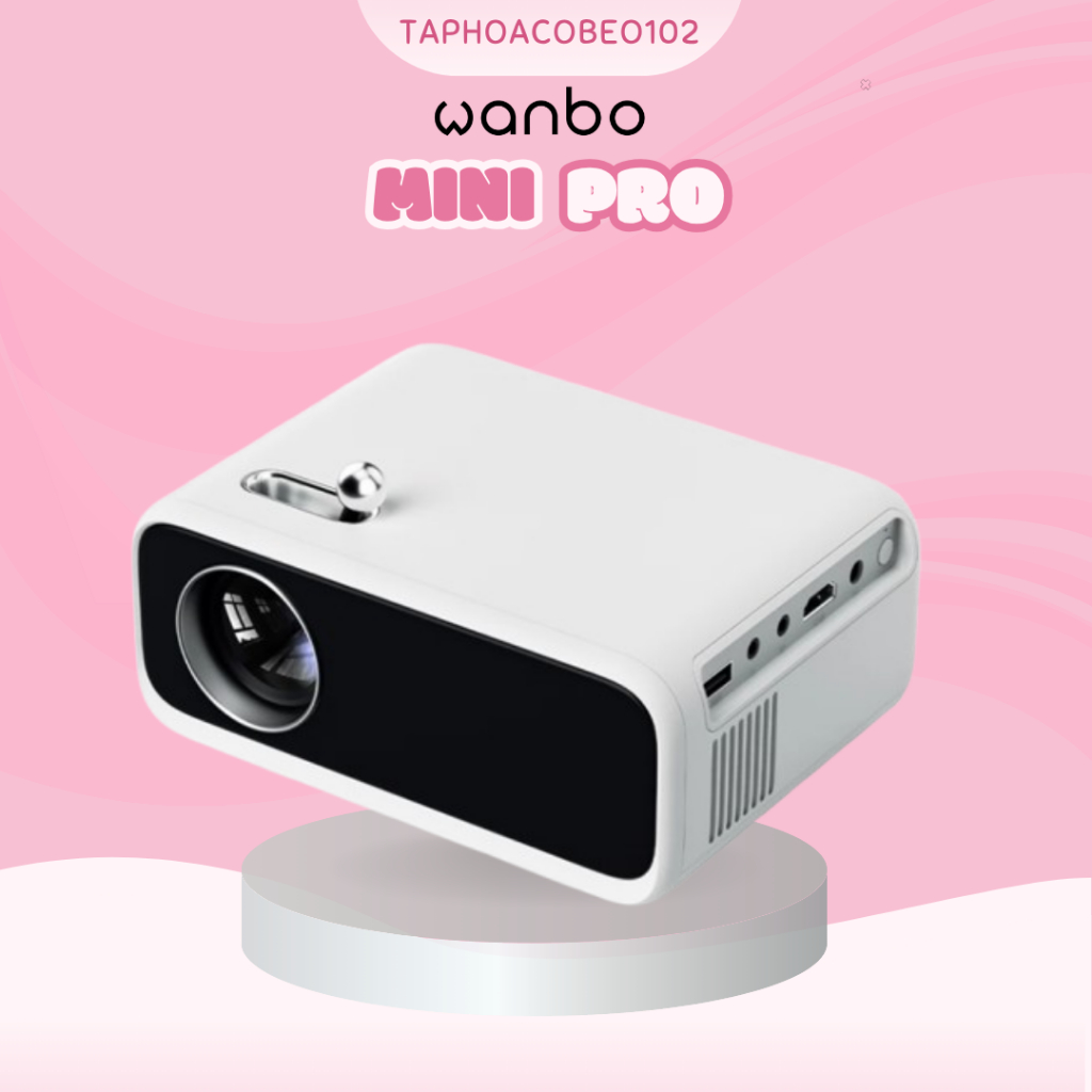 Máy Chiếu Wanbo Mini Pro - Full HD, Nhỏ Gọn, Xem Phim Giải Trí, Chiếu Lên Tường, Bảo Hành 12 Tháng