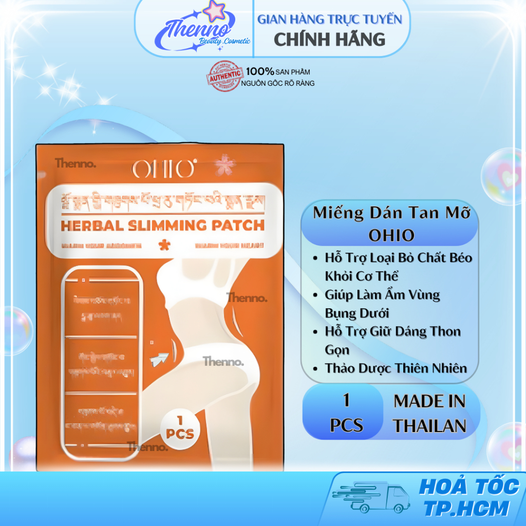 Miếng Dán Hỗ Trợ Tan Mỡ Thảo Dược OHIO Herbal Slimming Patch