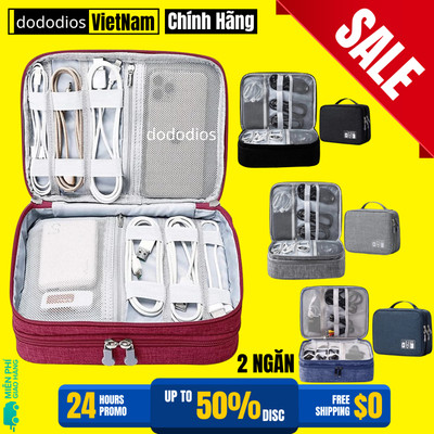 Túi Đựng Phụ Kiện Công Nghệ 1 Ngăn Điện Thoại Chống Nước, Chống Sốc Cao Cấp Chính Hãng Dododios