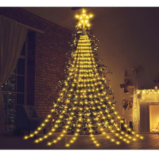  Đèn Sao Đỉnh Có Dây Thả Hiệu Ứng Thác Nước Trang Trí Noel Giáng Sinh 