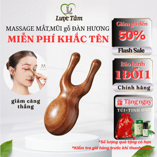  Dụng cụ massage mắt mũi gỗ đàn hương hãng Lược Tâm nâng cơ thon gọn mặt giảm mệt mỏi 