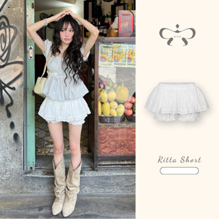  AREUM Quần váy Ritta Skirt vải boi thêu bo chun cạp thấp 