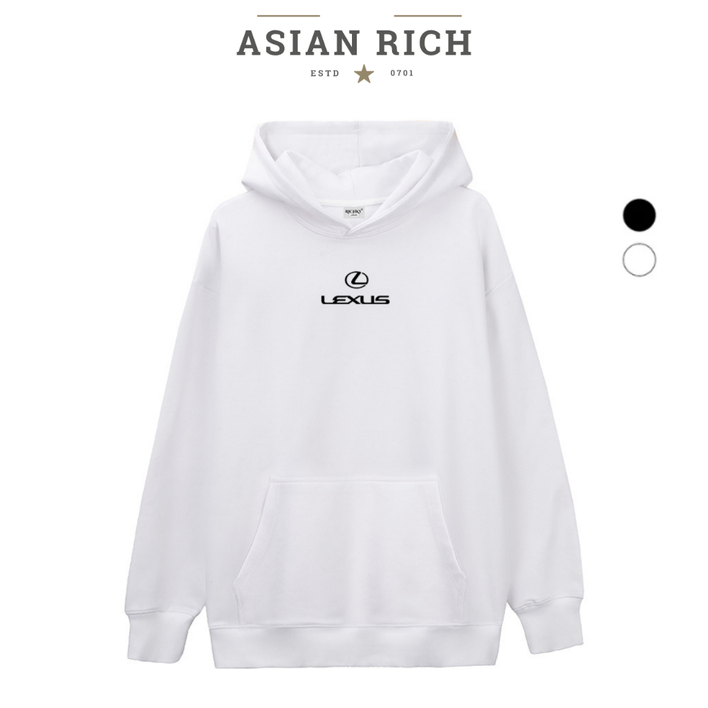 Áo Hoodie Asian Rich Premium Nỉ Logo Mid Lexus Luxury Car