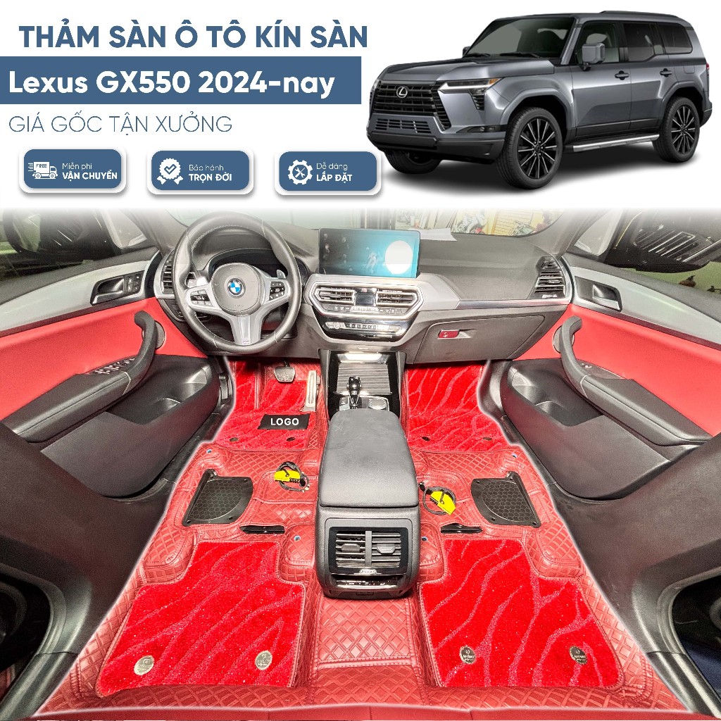 Thảm kín sàn 360 Lexus GX 2024-nay GX550 Kín sàn 100% - Chuẩn theo xe - BH trọn đời
