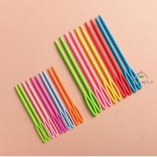 Set 15  Kim Khâu Len Nhựa Đầu Tròn An Toàn – Dụng Cụ Đan Móc Len DIY (2 Size: 7cm / 9cm)