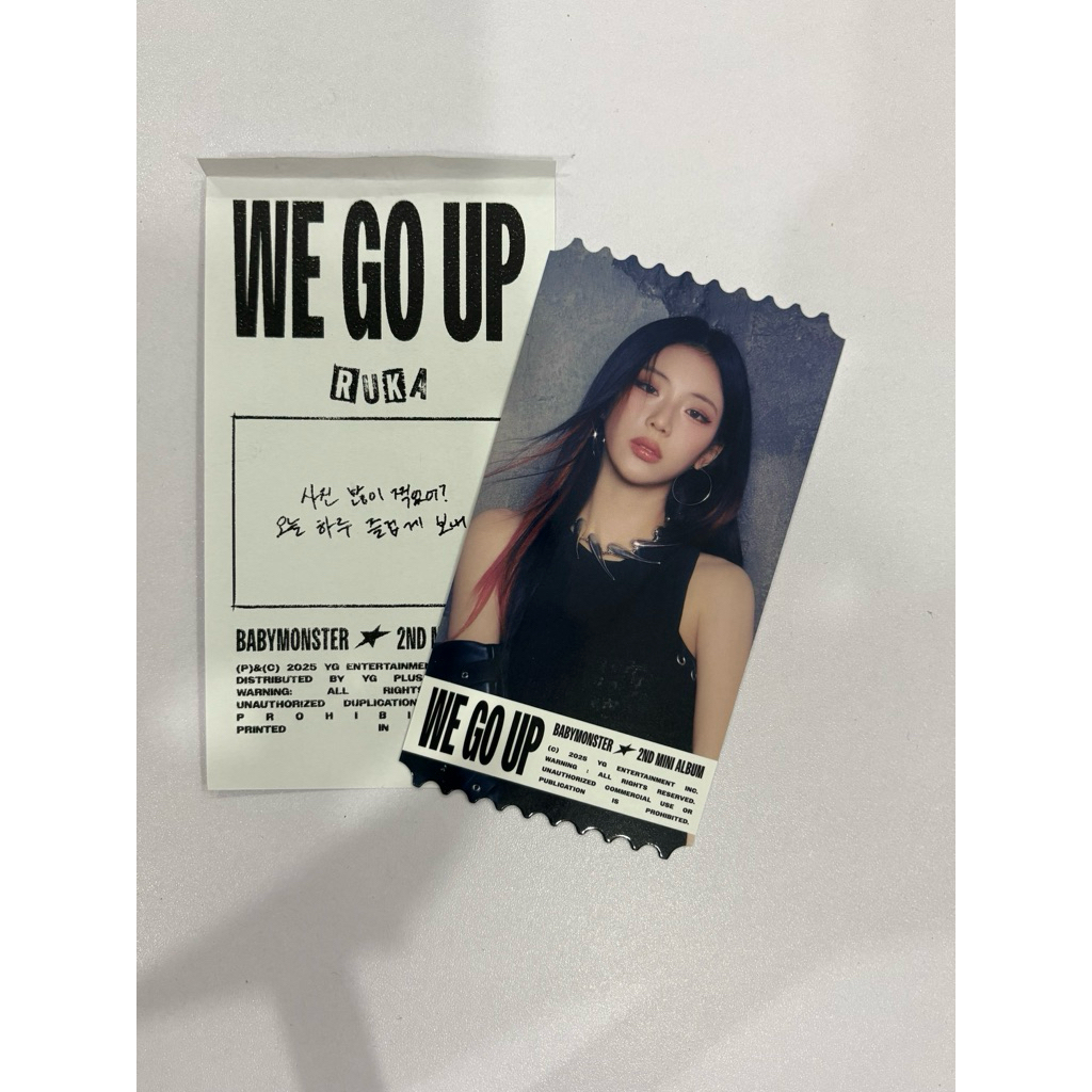 Ticket pop up store Korea WE GO UP BABYMONSTER ver RUKA