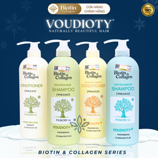 Cặp dầu gội xả Giảm Rụng Tóc, Ngăn Gàu, Kiềm Dầu, Phục Hồi Tóc Hư Tổn Biotin Collagen Voudioty 500ml / 1000ml (2021)