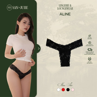  Quần Lót Nữ Aline - Thiết Kế Ren Chữ T lọt khe Viền Ren Lượn Sóng Không Viền SANVAJULIE  ❤︎ Quà Tặng Lãng Mạng Cho Nàng 