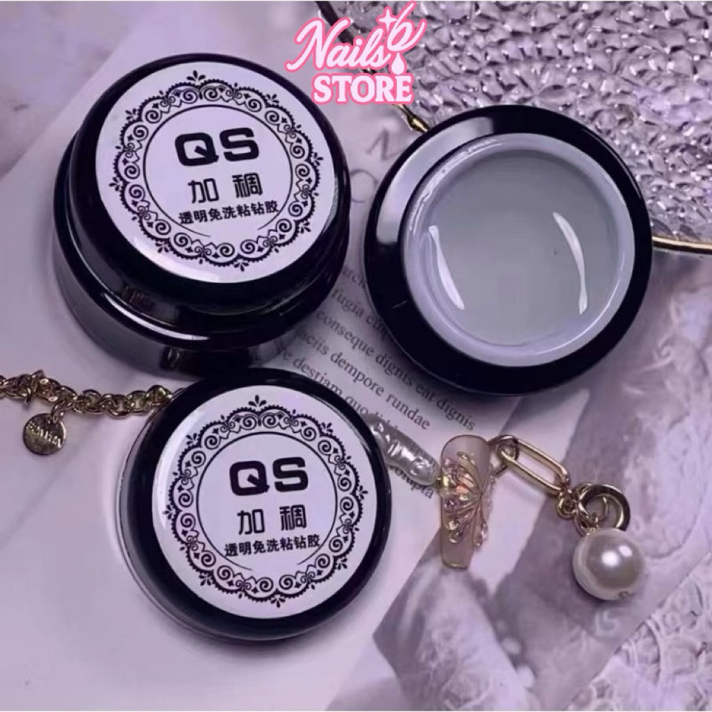 Gel thủy tinh QS gel trong xuốt vẽ nổi đắp móng hũ lớn 20ml