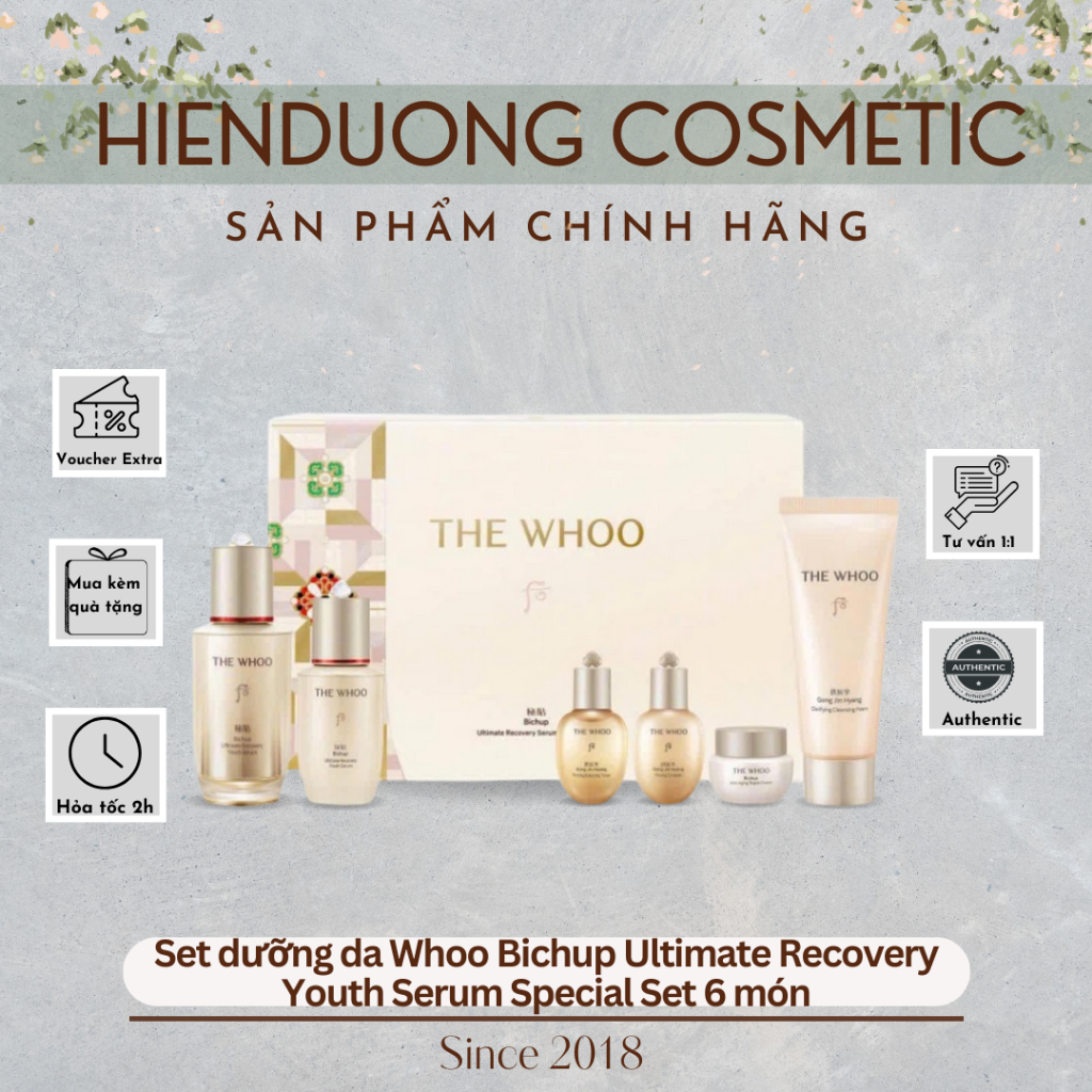  Set dưỡng da Whoo Bichup Ultimate Recovery Youth Serum Special Set 6 món | Chống lão hoá thế hệ mới 
