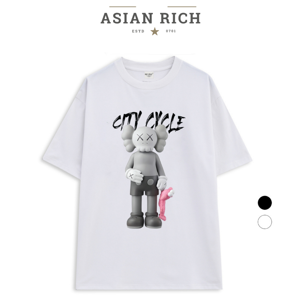 Áo Thun Asian Rich Premium Tee Kaws Gone City Cycle