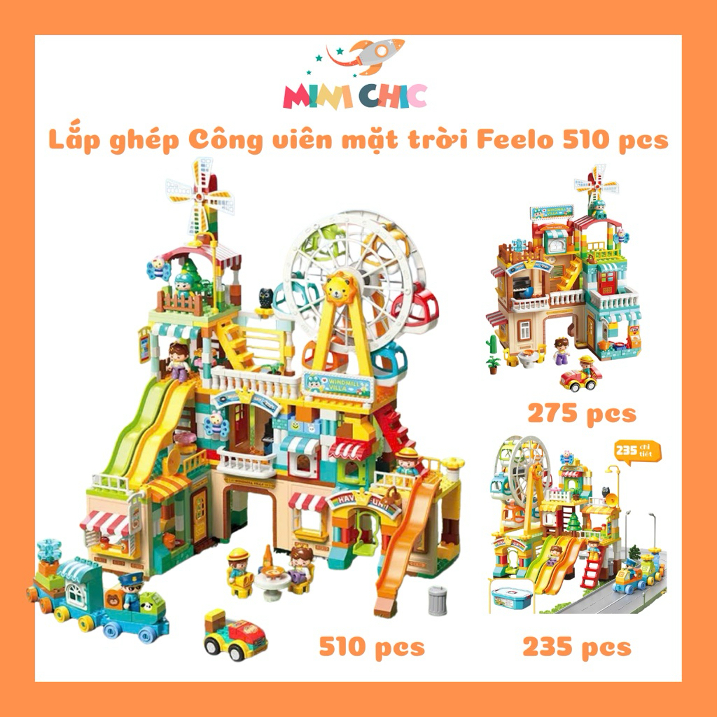 Lắp ghép Công viên mặt trời Feelo 510 chi tiết - hàng chính hãng Feelo
