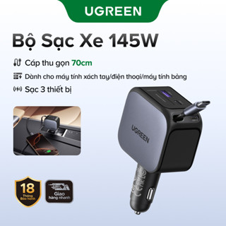  UGREEN 60W   90W   145W Sạc Xe Hơi PD60W Sạc Nhanh USB-C Cáp Có Thể Thu Vào Cho iP16 Pro Max Samsung S25   S24 Macbook 