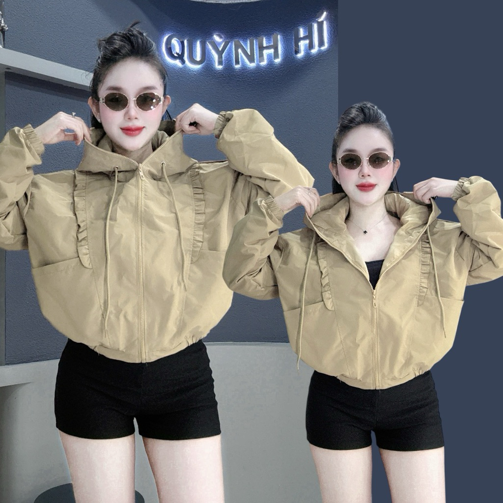 R2 - Áo Khoác Dù Trượt Nước 2 Lớp , túi trong khóa kéo by Quỳnh Hí store