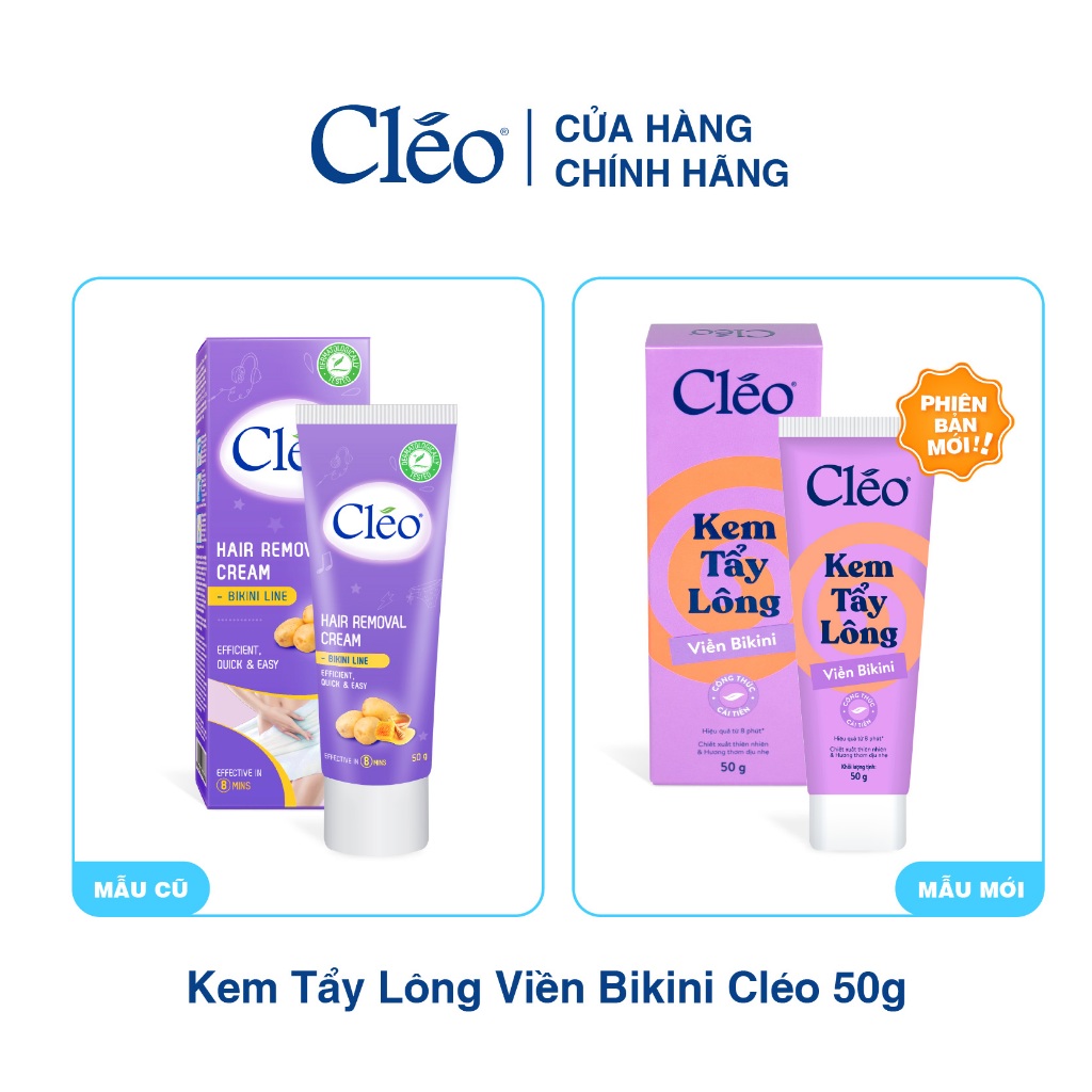 Kem Tẩy Lông Bikini, Chuyên Tẩy Lông Vùng Nhạy Cảm Cho Nữ & Nam Cleo, Tẩy Lông Sạch Sát, Không Kích Ứng 50g | BigBuy360 - bigbuy360.vn