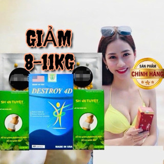  Giảm Cân Đặc Biệt Cao Cấp Giảm Nhanh Kết Hợp Destroy Shan tuyết Detox Hiệu Quả Ngay Lần Đầu giảm 10kg 