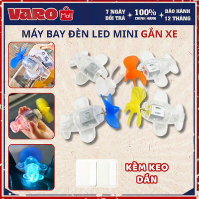 Bộ Mô Hình Máy Bay Chong Chóng Đèn LED Phát Sáng Mini, Trang Trí Xe Máy, Mũ Bảo Hiểm, Thời Trang Năng Lượng Gió Trang Tr