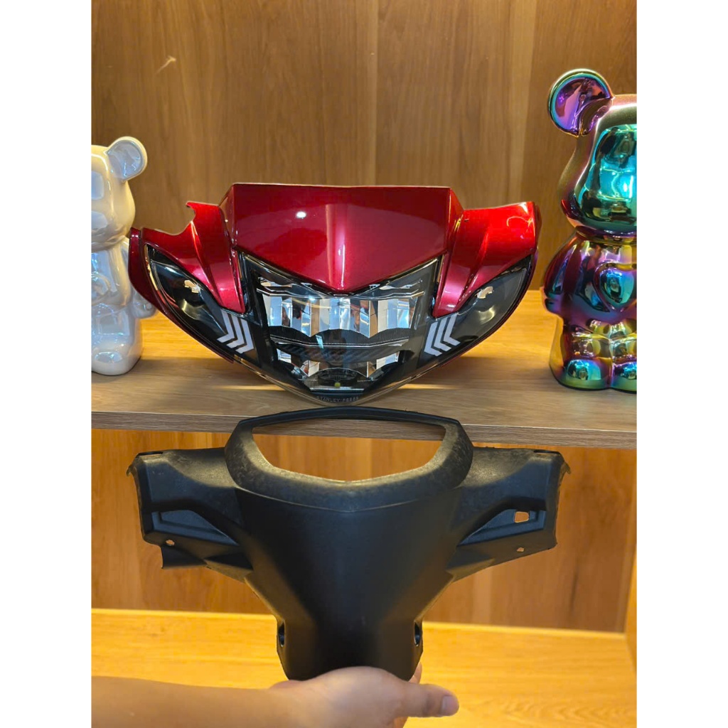 Zinpat Đầu đèn 2 tầng Sirius HT_V1 cho xe Sirius 50-110 tặng giắc và bóng demi 1 màu phù hợp ốp sihe