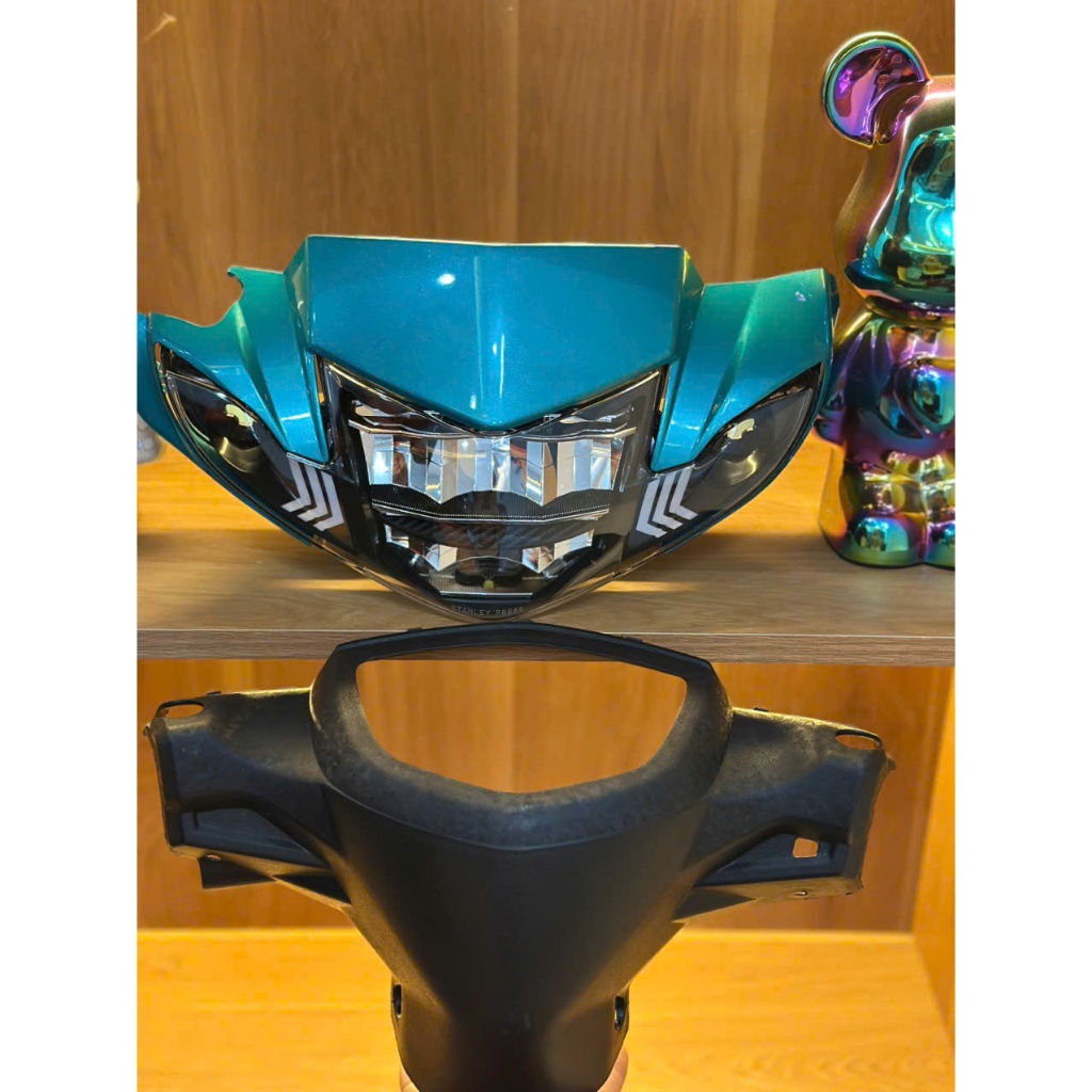 Đầu đèn 2 tầng kiểu zinpat HT_V1 sirius tặng giắc và bóng demi 1 màu gắn ốp sihello thắng đĩa cho xe